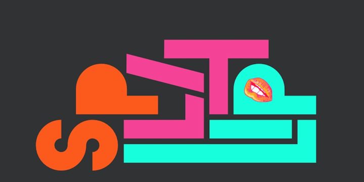 Split Lip Magazine logo in orange, pink, and teal block letters